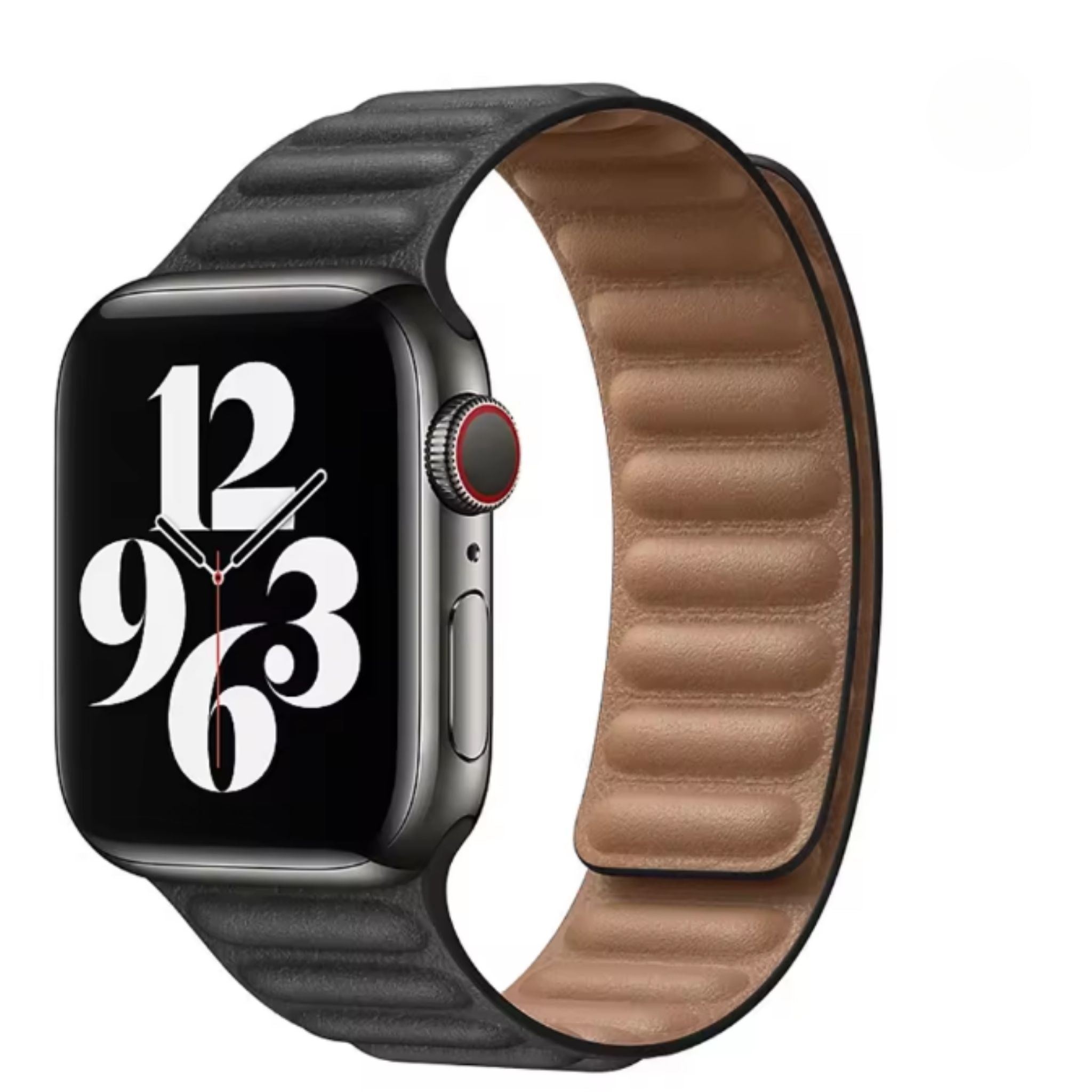 Apple Watch Leather Band - Magnetic Closure for Series 10-4, Ultra 3-1, SE (40-49mm)