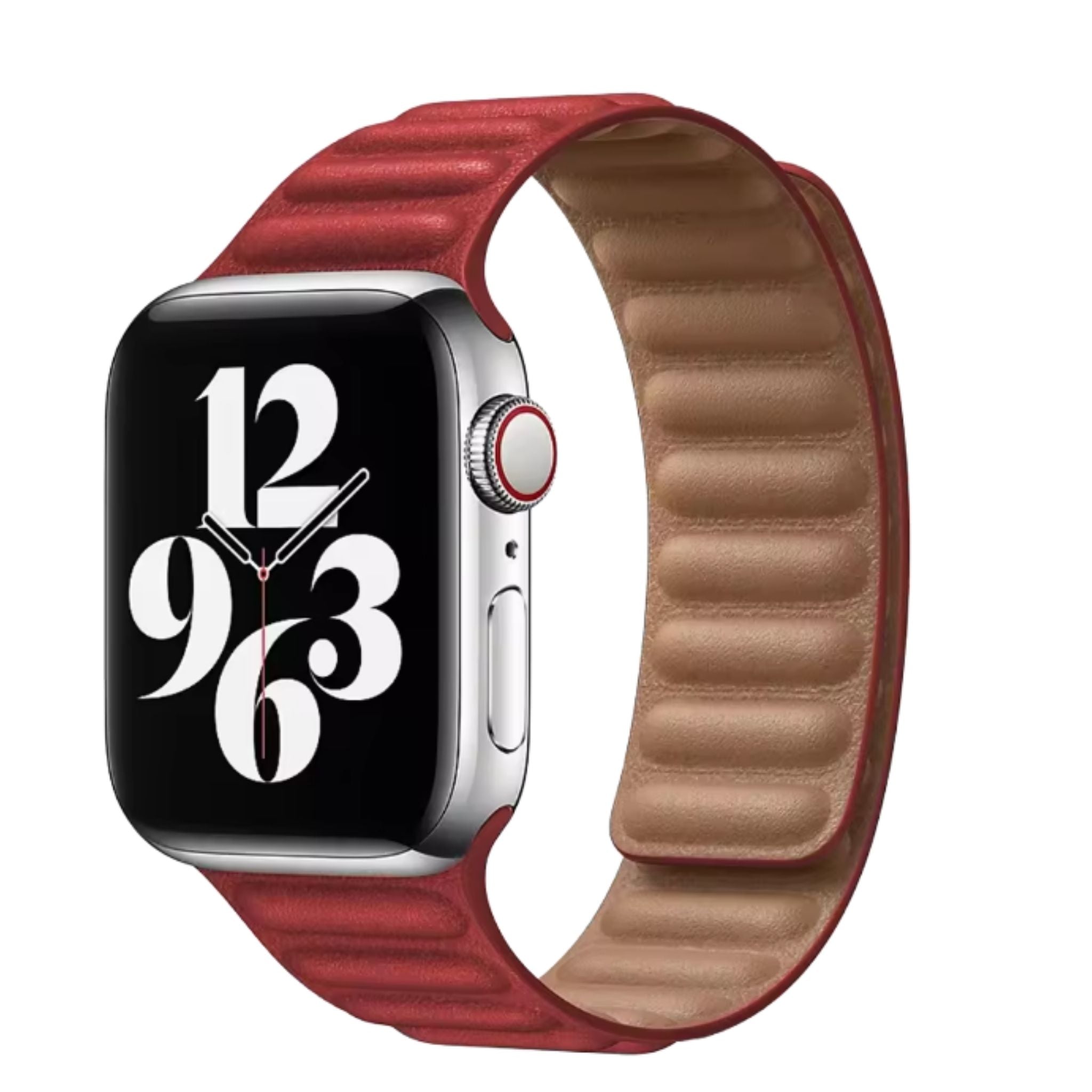 Apple Watch Leather Band - Magnetic Closure for Series 10-4, Ultra 3-1, SE (40-49mm)