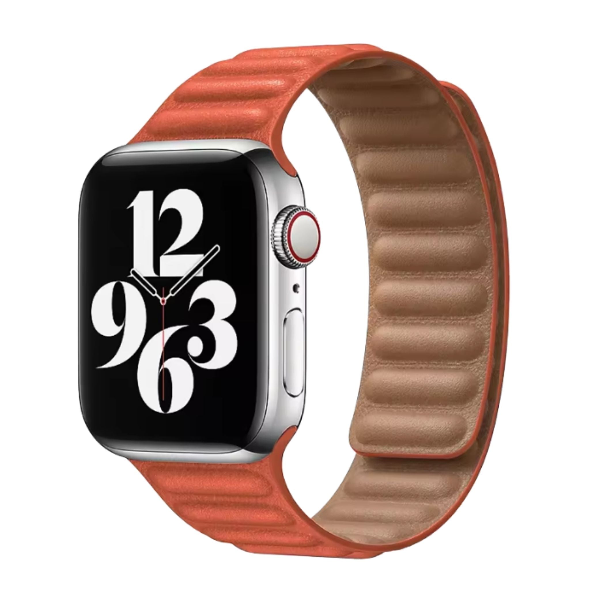 Apple Watch Leather Band - Magnetic Closure for Series 10-4, Ultra 3-1, SE (40-49mm)