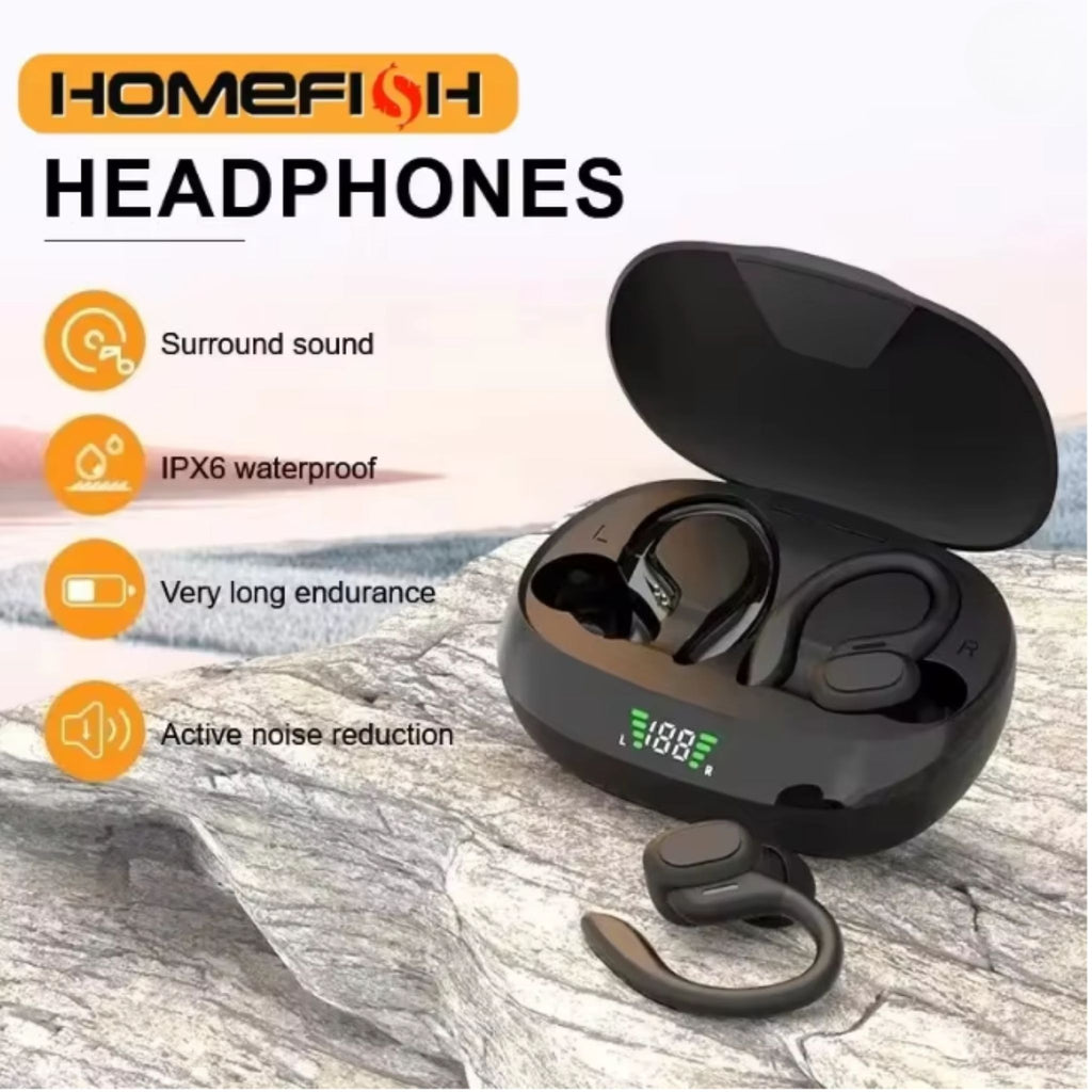 Bluetooth Ear-Hook Earphones with Noise Reduction