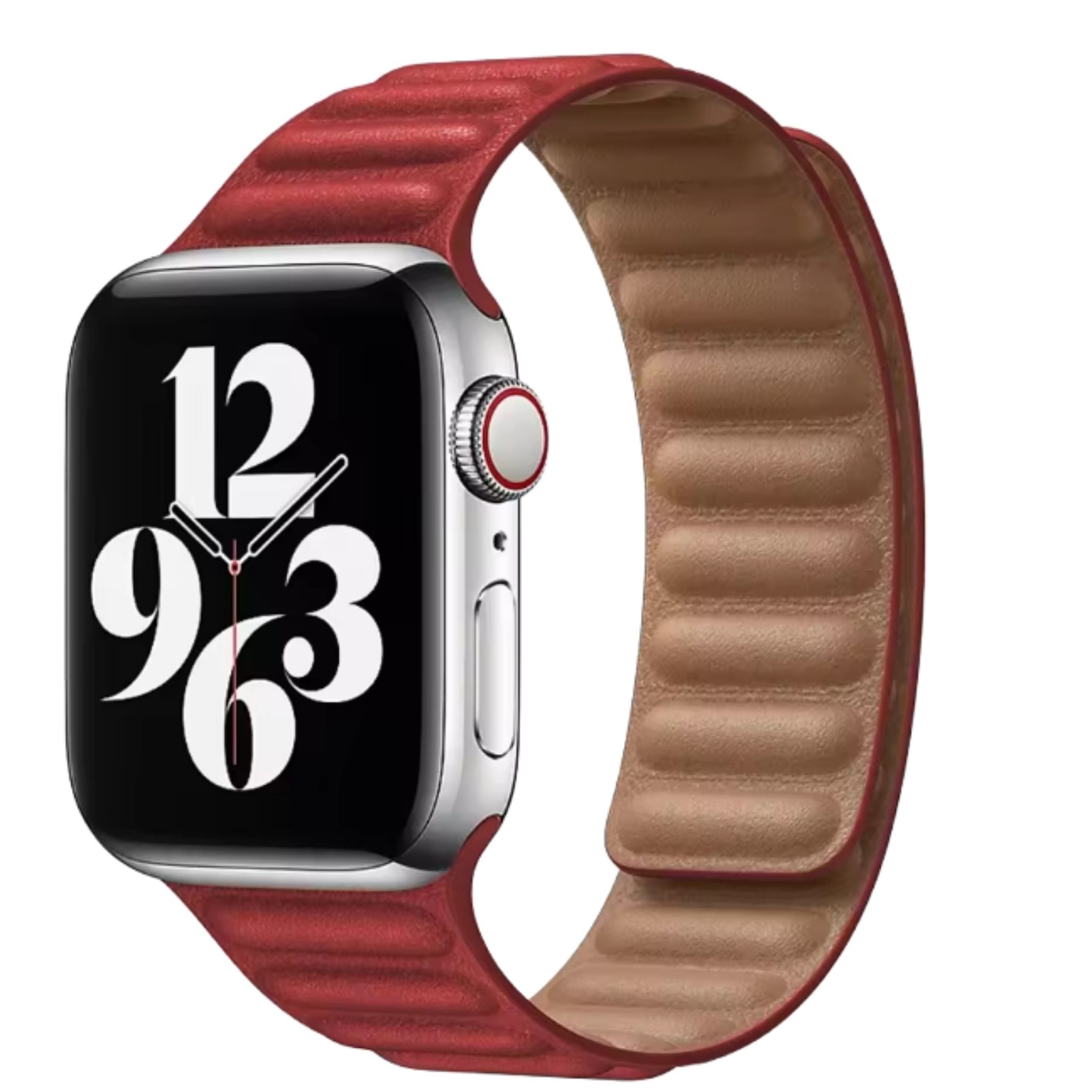 Apple Watch Leather Band - Magnetic Closure for Series 10-4, Ultra 3-1, SE (40-49mm)