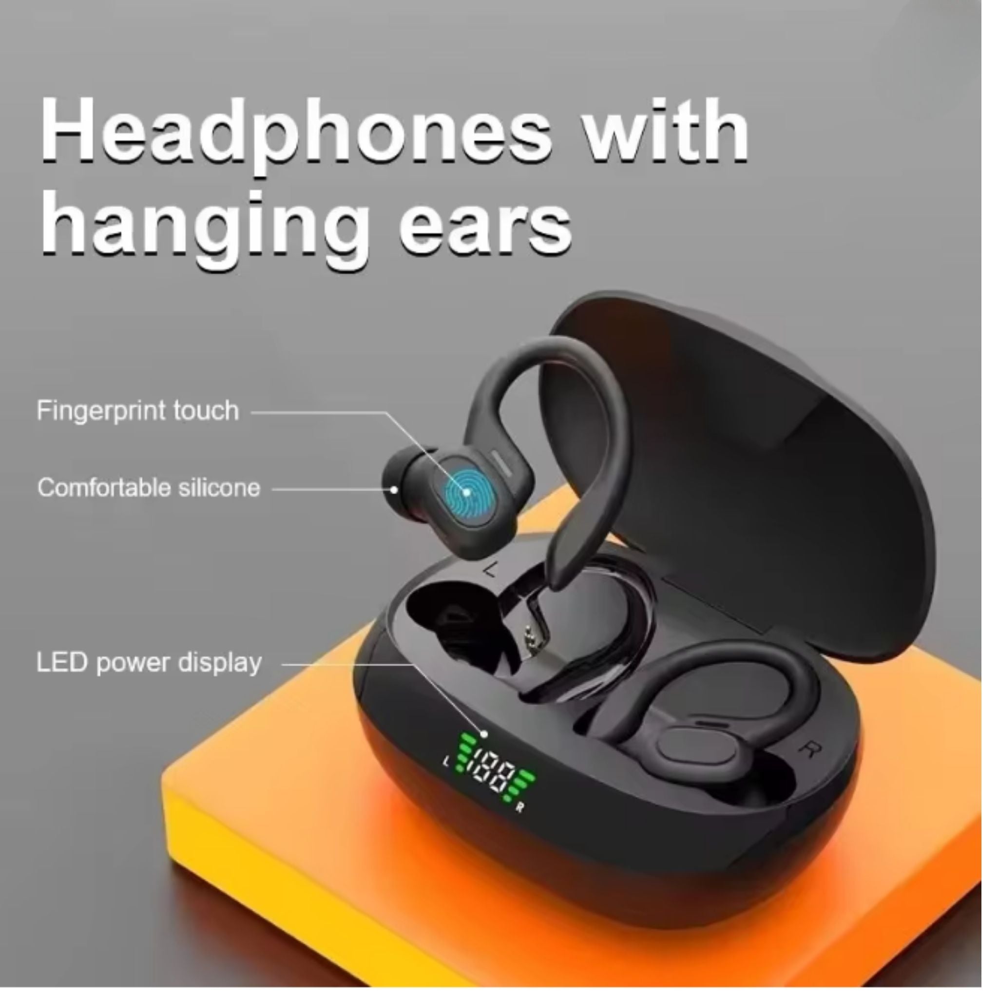 Bluetooth Ear-Hook Earphones with Noise Reduction