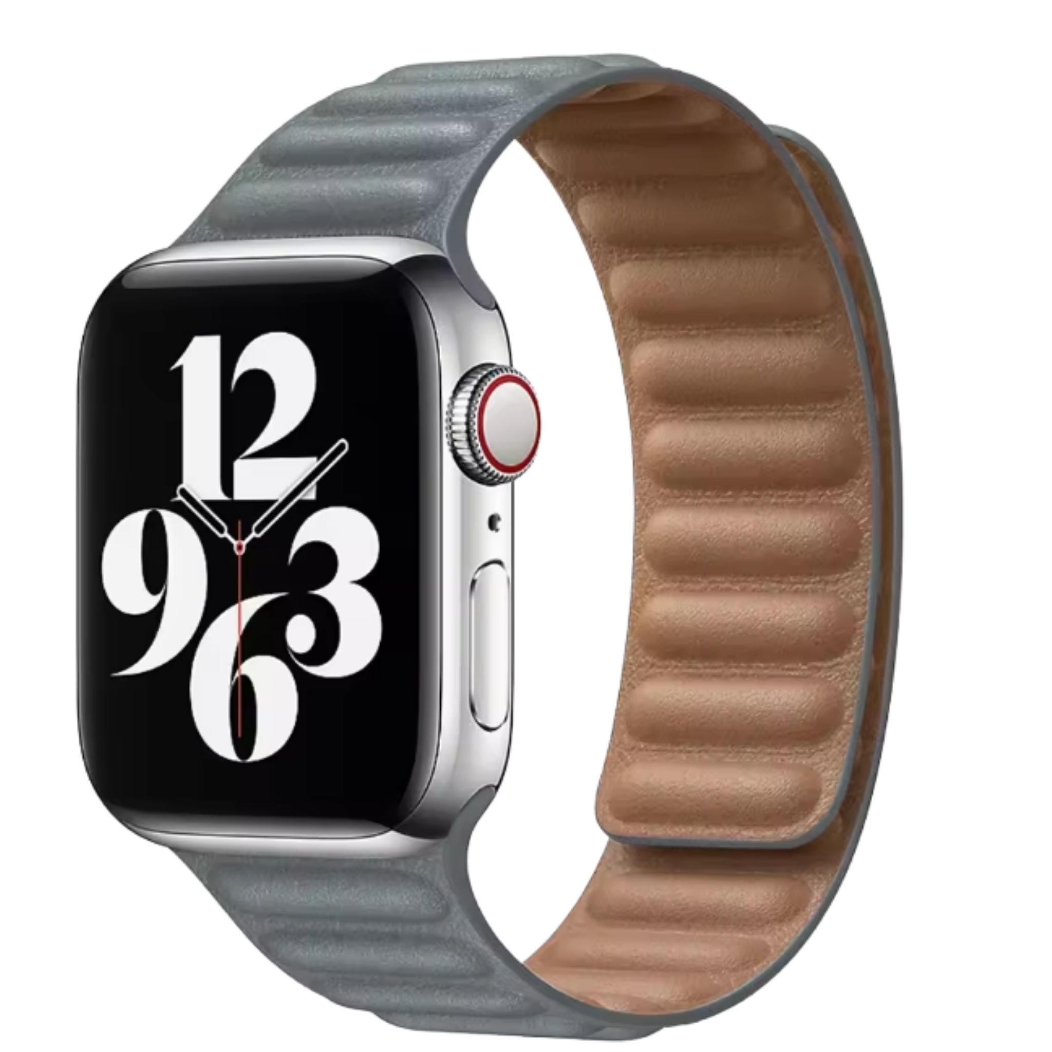 Apple Watch Leather Band - Magnetic Closure for Series 10-4, Ultra 3-1, SE (40-49mm)