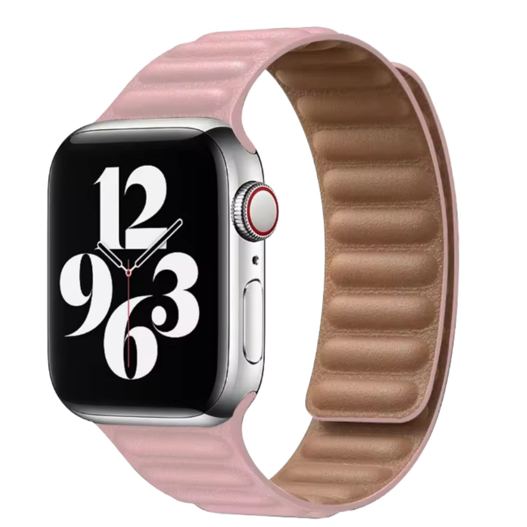 Apple Watch Leather Band - Magnetic Closure for Series 10-4, Ultra 3-1, SE (40-49mm)