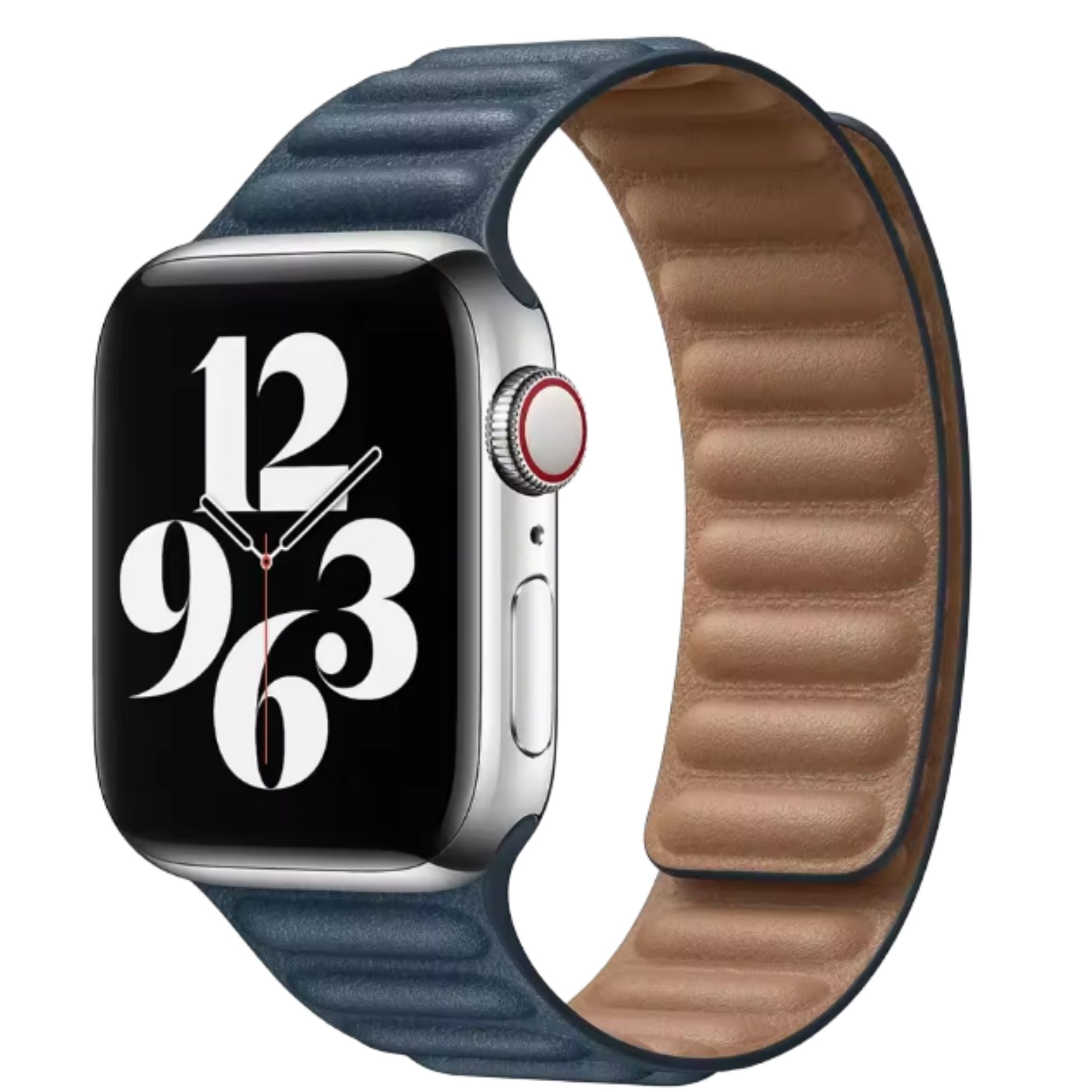Apple Watch Leather Band - Magnetic Closure for Series 10-4, Ultra 3-1, SE (40-49mm)