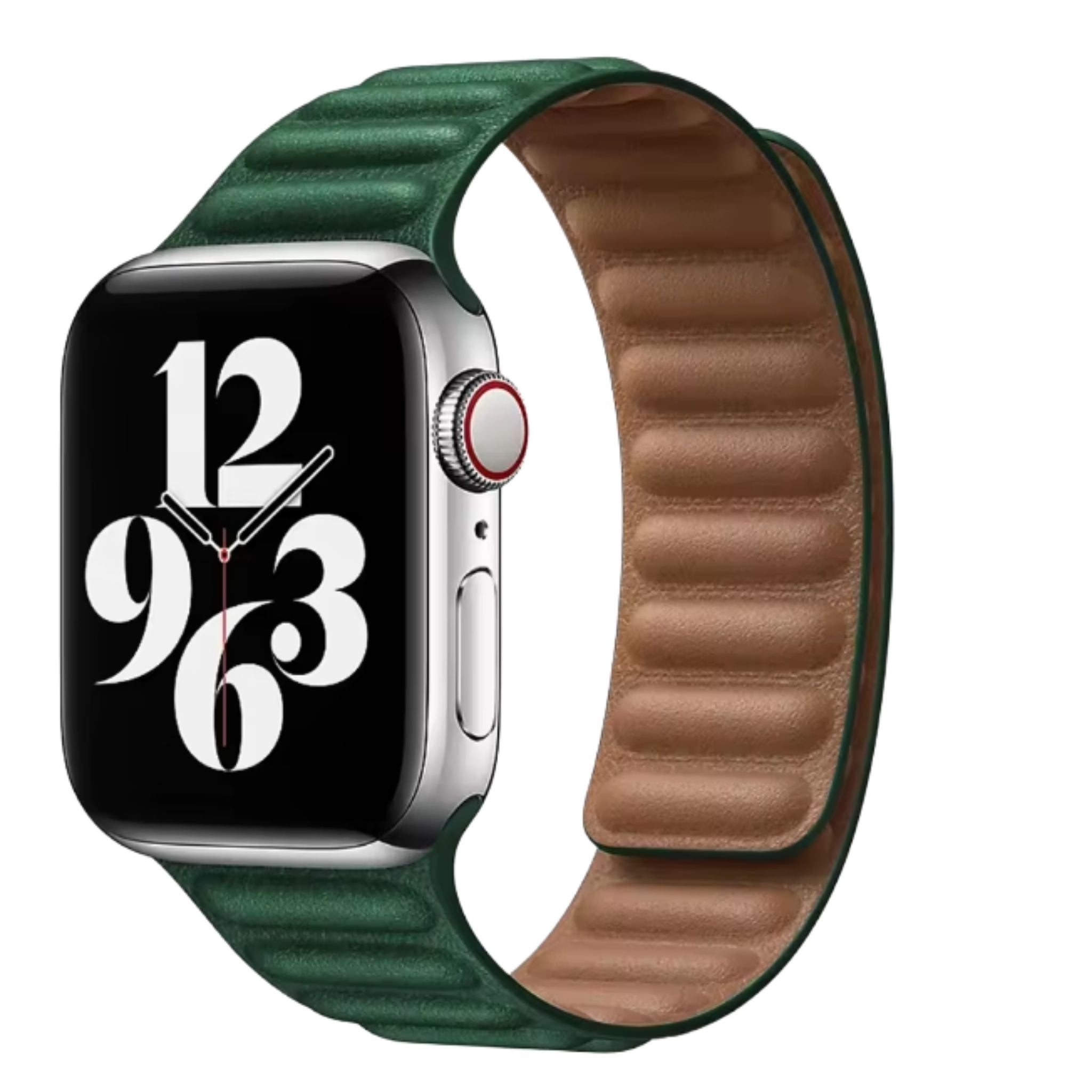 Apple Watch Leather Band - Magnetic Closure for Series 10-4, Ultra 3-1, SE (40-49mm)