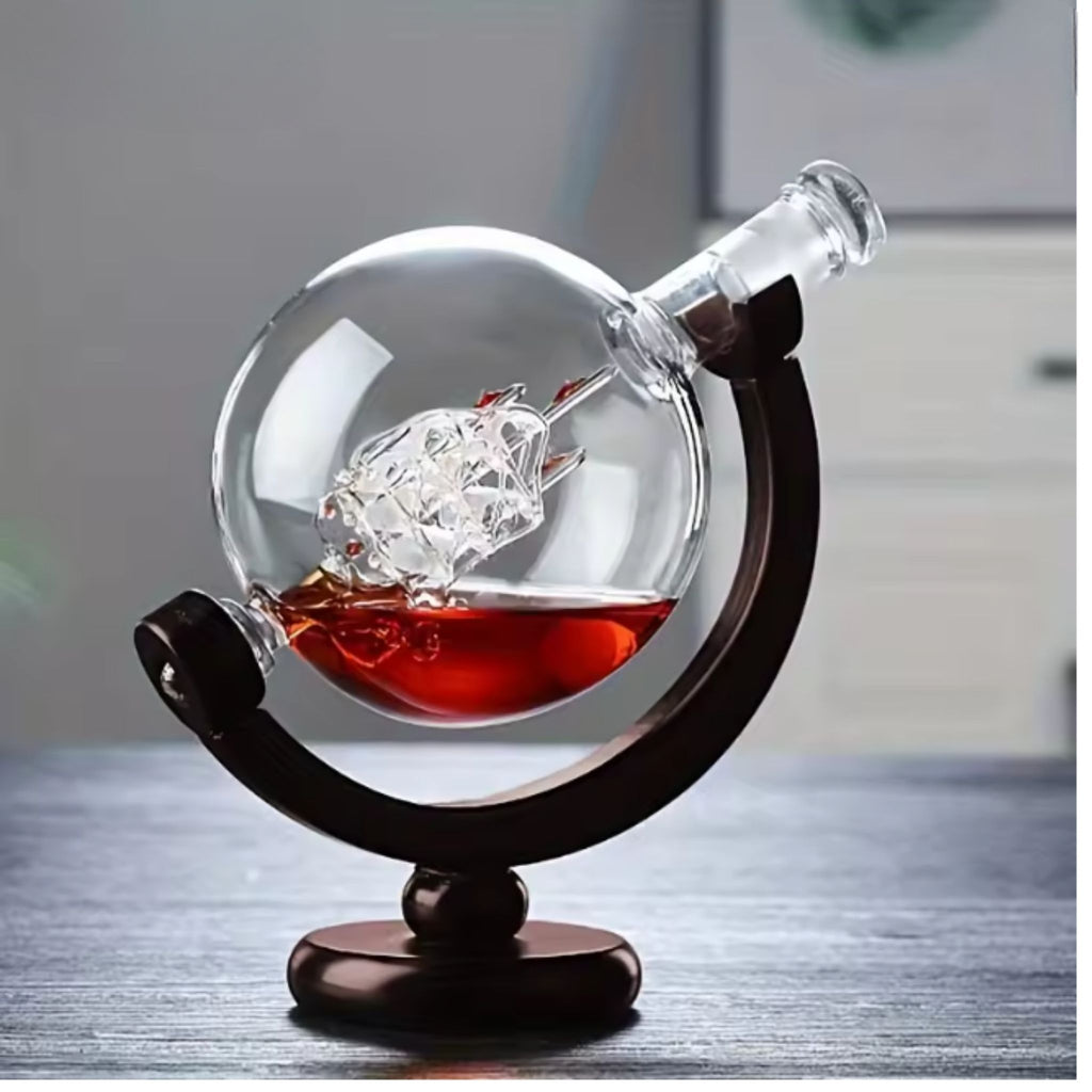 900ml Globe Whiskey Decanter Set