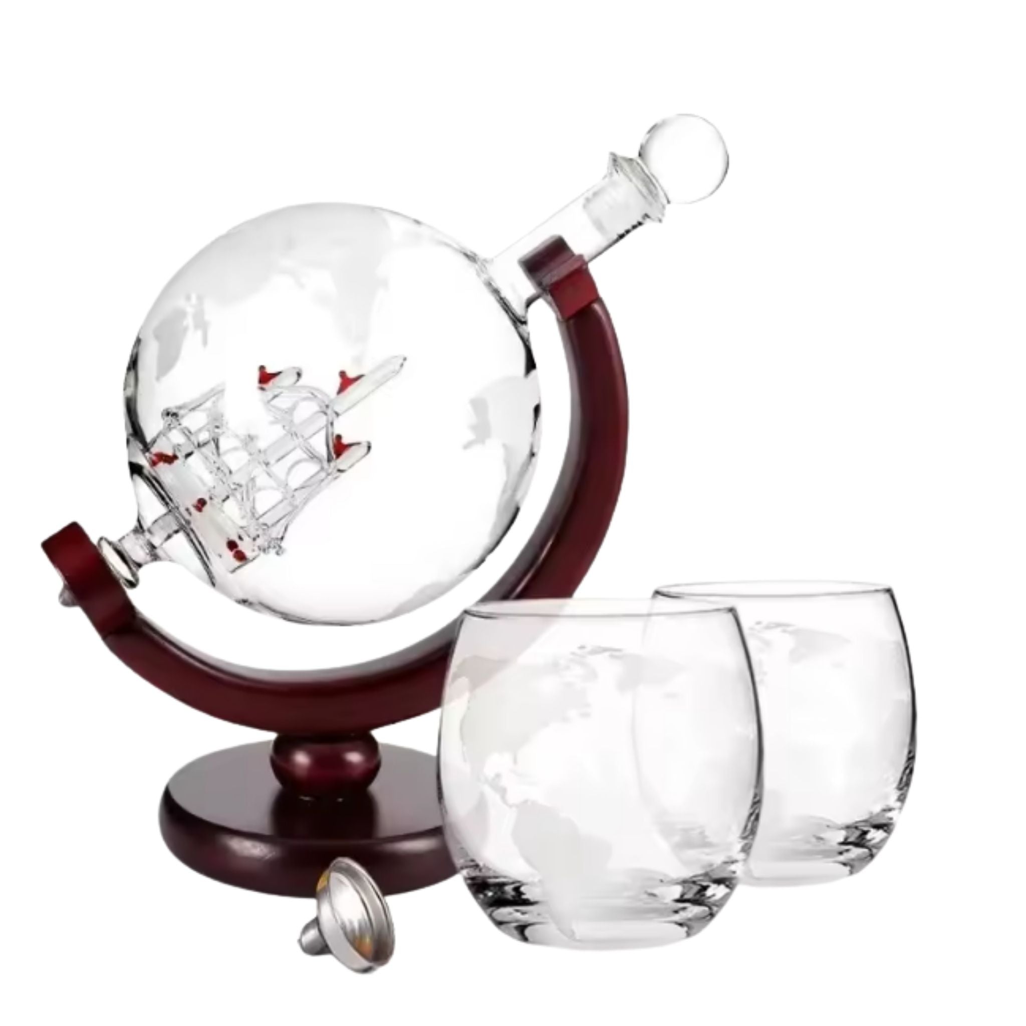 900ml Globe Whiskey Decanter Set
