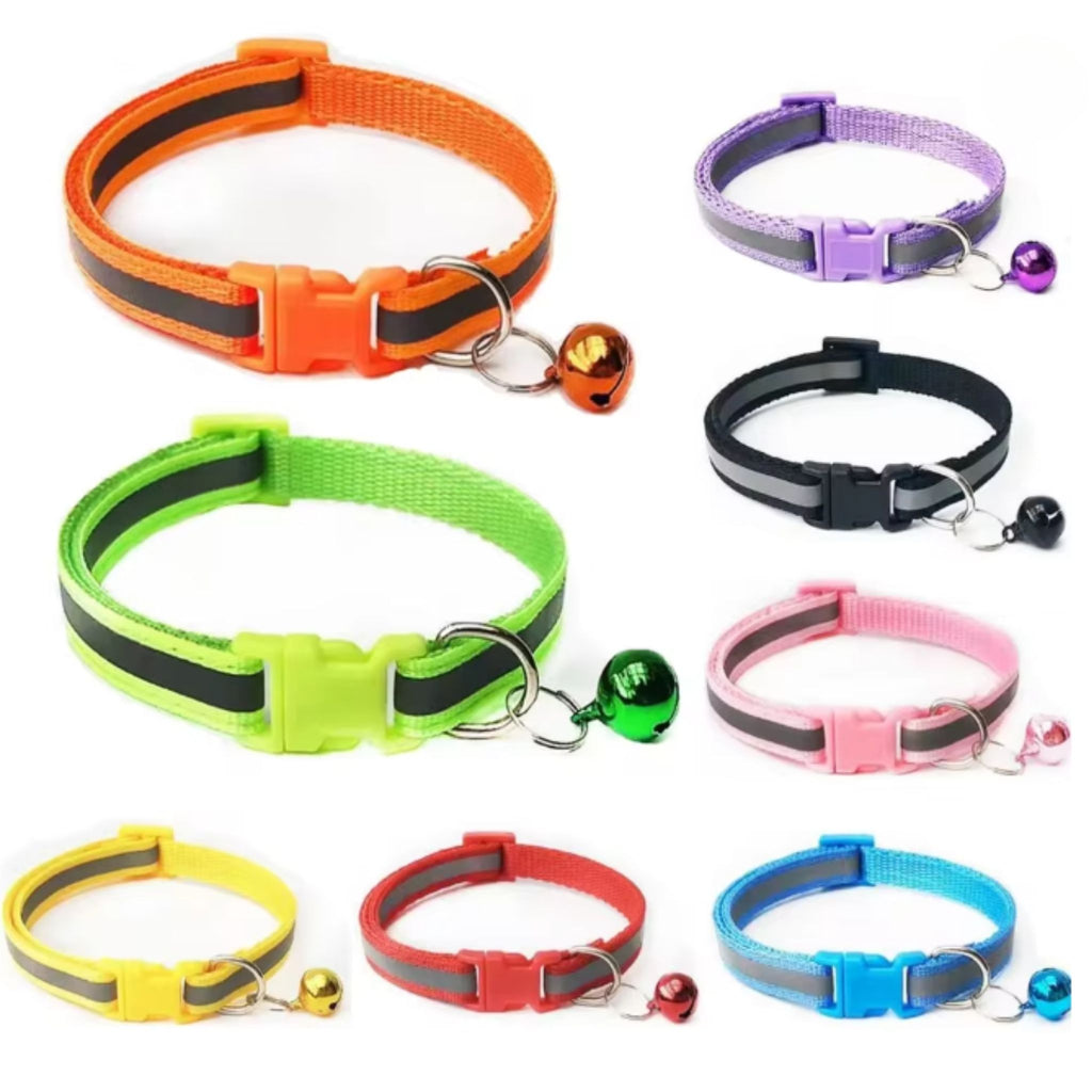 Reflective Breakaway Safety Collar with Bell for Cats & Dogs