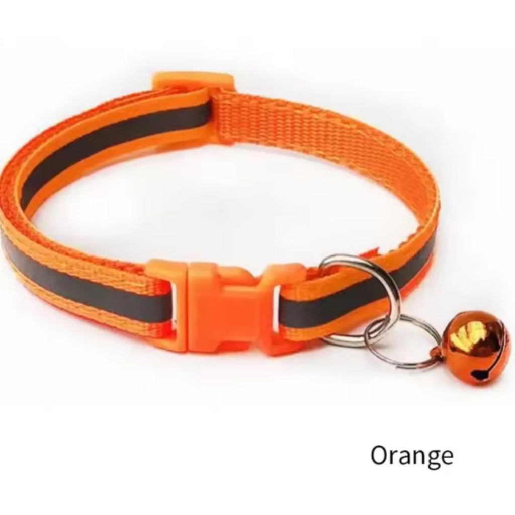 Reflective Breakaway Safety Collar with Bell for Cats & Dogs
