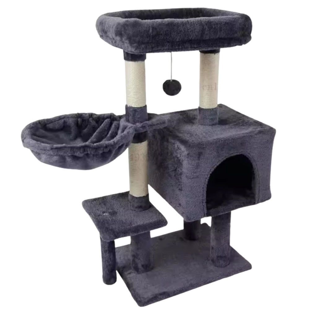 Cat Tree with Hammock and Scratching Post Tower