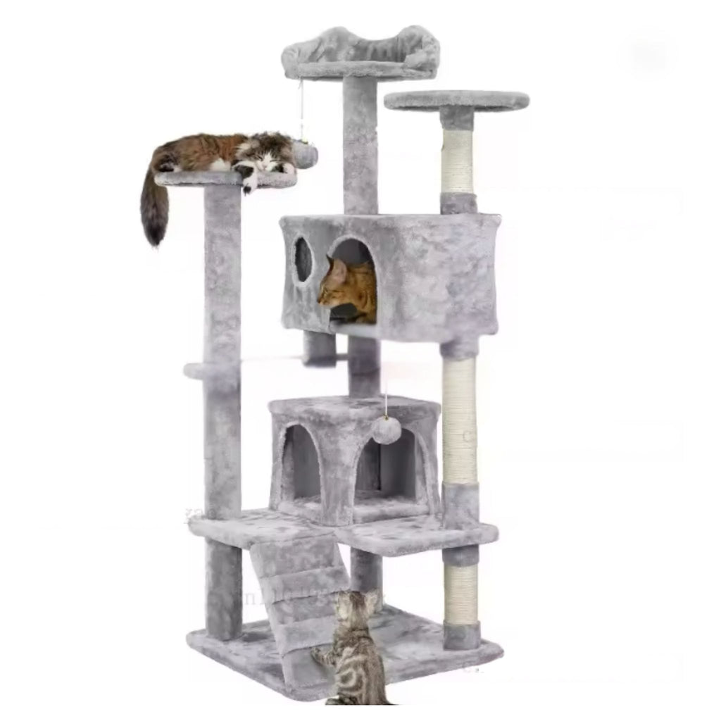 Cat Tree with Hammock and Scratching Post Tower