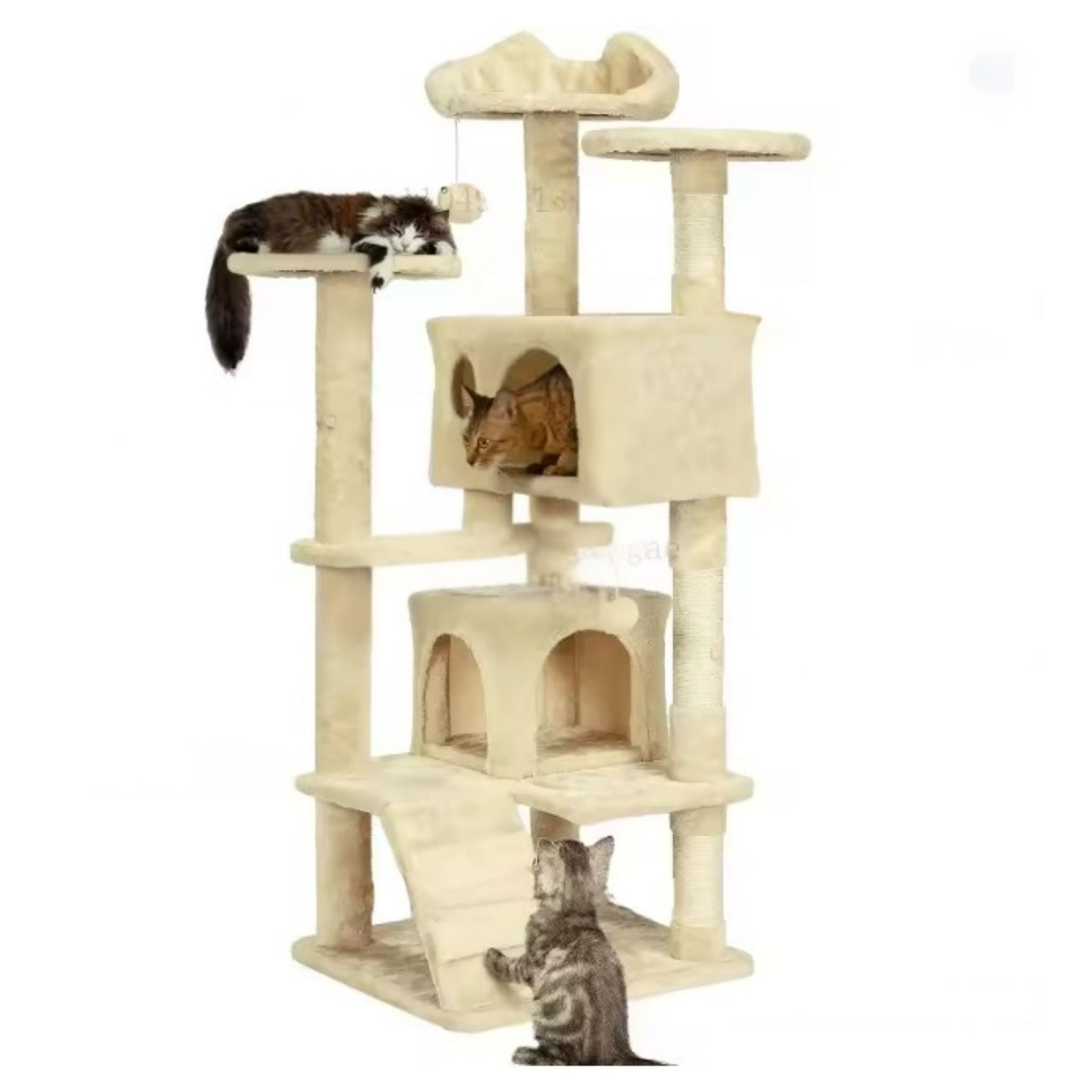 Cat Tree with Hammock and Scratching Post Tower