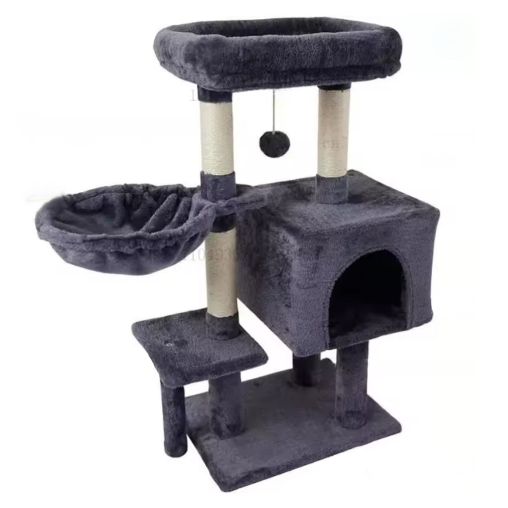 Cat Tree with Hammock and Scratching Post Tower