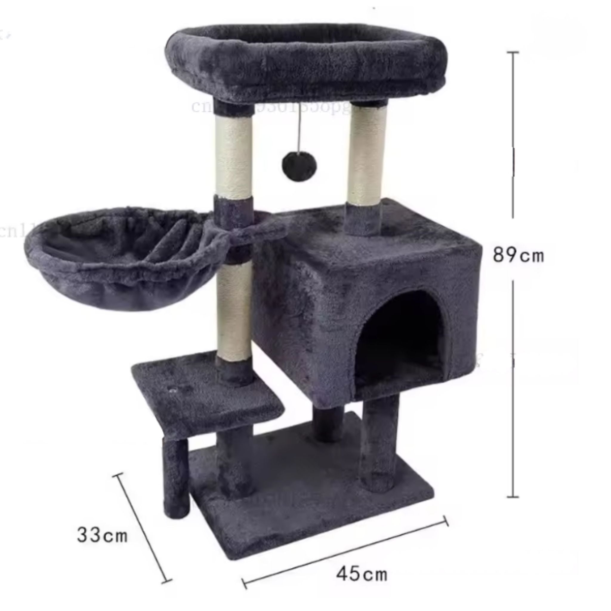 Cat Tree with Hammock and Scratching Post Tower